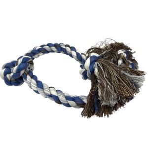 Flossy Durable Braided Cotton Rope Dog Toy Chew Tug Knot for Medium Large Dogs